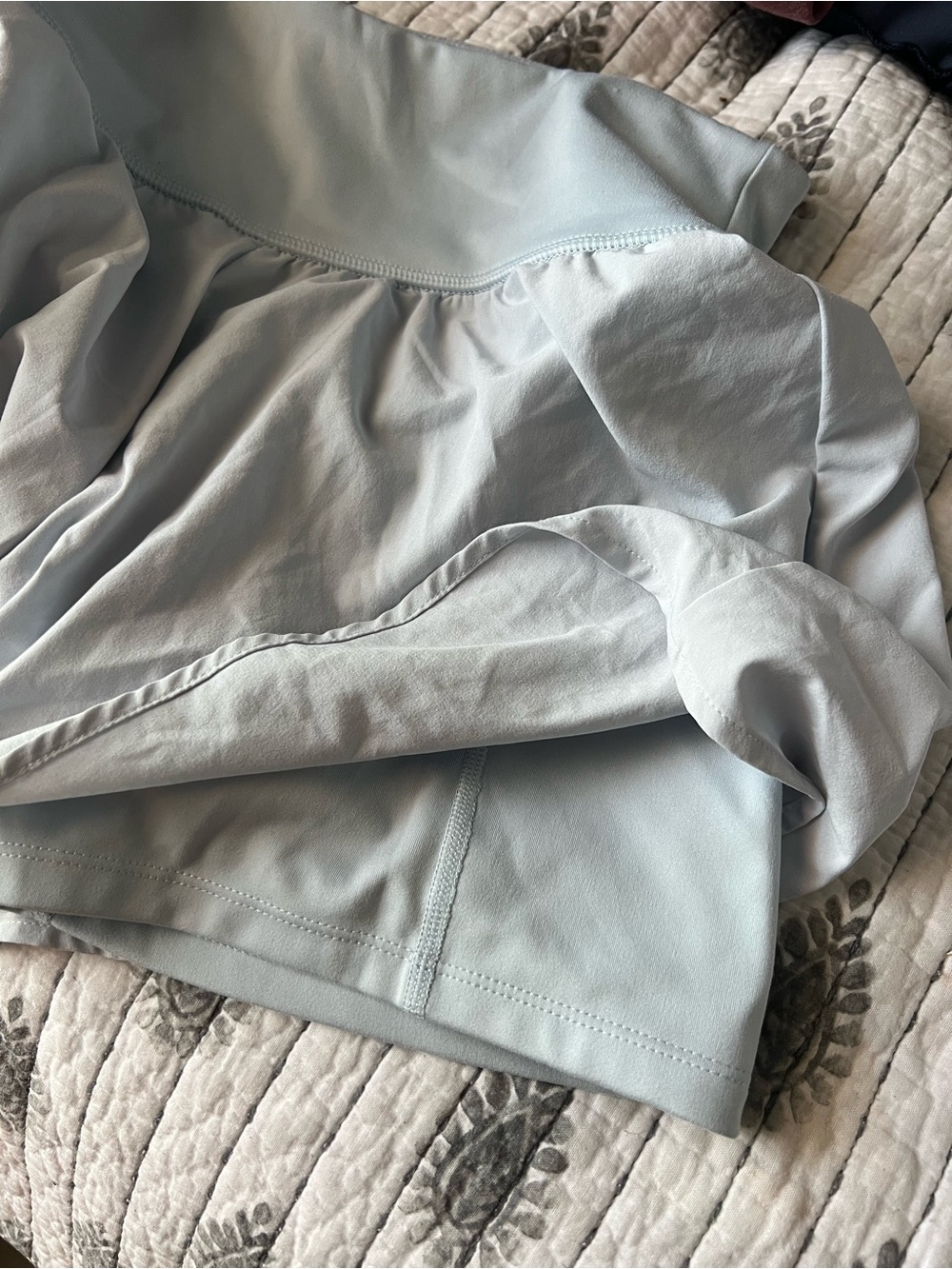 Light Blue Shorts with Compression Lining - Picture 6 of 6